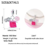 Reloj De Desayuno Con Encantos Diarios De Plata 925 Pendientes De Cuentas Exquisitos Para Pulseras DIY Joyería Colores Plata Rosa Azul Morado Rojo - details 4
