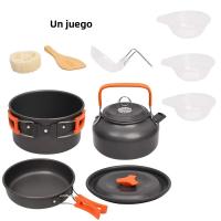 Kit De Cocina Para Camping 1 Pieza Set De Cocina Al Aire Libre Equipamiento De Aluminio Para Viajes Picnics BBQ Con Potencia Plástica - details 9