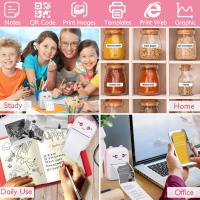 Impresora de Fotos Inalámbrica Mini- 13 Rollos, Etiquetadora Térmica Portátil sin Tinta para Notas, Memos y Más - Compatible con teléfono, Ideal para Hogar, Oficina, Estudio - Recargable por USB, Inalámbrica - Regalo Perfecto para Halloween y Navidad - details 8