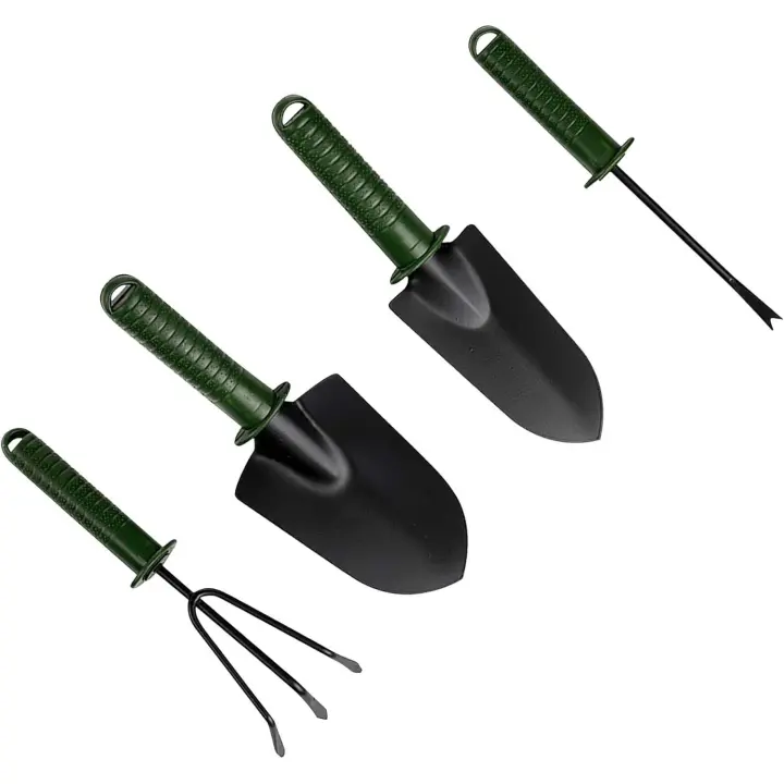 Juego de herramientas de jardín de acero inoxidable de 4 piezas Kit de jardinería Herramientas de óxido para plantar macetas - 1