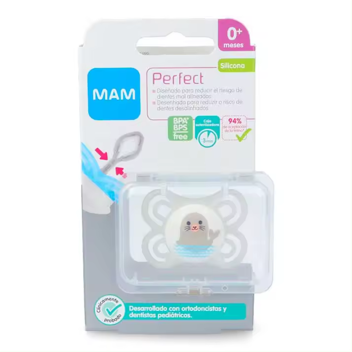 Mam Chupete Perfect 0+ Silicona 1 Ud Blanco - 1