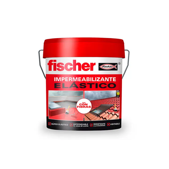 IMPERMEABILIZANTE 750ml BLANCO CON FIBRAS 558430 FISCHER - 1