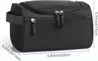 Toiletry Bag, Hanging Wash Bag Travel Toiletry Bag Waterproof Bathroom Bag for Men and Women Travel Toiletry Makeup Organizer (Black) - details 2