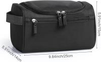 Toiletry Bag, Hanging Wash Bag Travel Toiletry Bag Waterproof Bathroom Bag for Men and Women Travel Toiletry Makeup Organizer (Black) - details 2