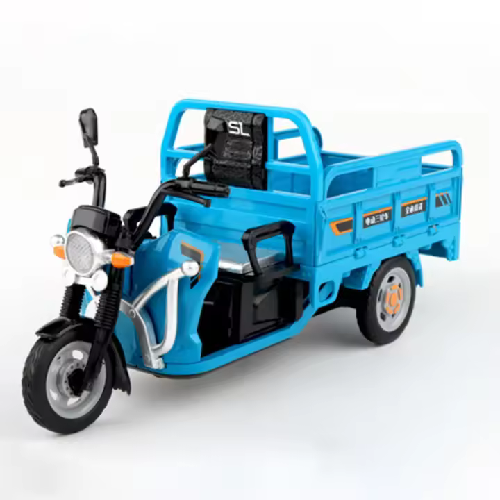 Coche De Juguete Eléctrico a Escala 1/12 Triciclo De Aleación De Metal Con Sonido Y Luz Función De Retroceso Regalo Para Niños - 1
