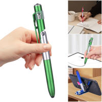 Bolígrafo De Bola Multifuncional 4 En 1 Con Luz LED Y Soporte Plegable Para Teléfono Para Oficinistas Tinta Negra Para Escritorio - details 1