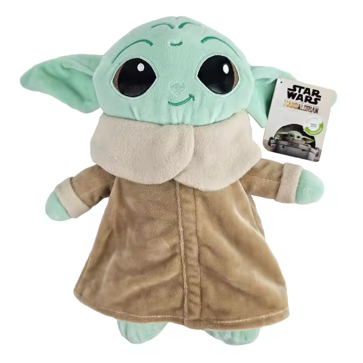 Play By Play Peluche Mandalorian Grogu 30cm Star Wars, Muy Suave con Pies, Peluche El Mandaloriano, Regalo Cumpleaños, Aniversario - 1