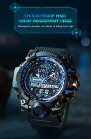 Reloj Deportivo De Lujo SANDA G-Style Militar LED Digital Para Hombre Resistente Al Agua Cuarzo Reloj De Pulsera Con Pantalla Analógica Y Digital - details 12