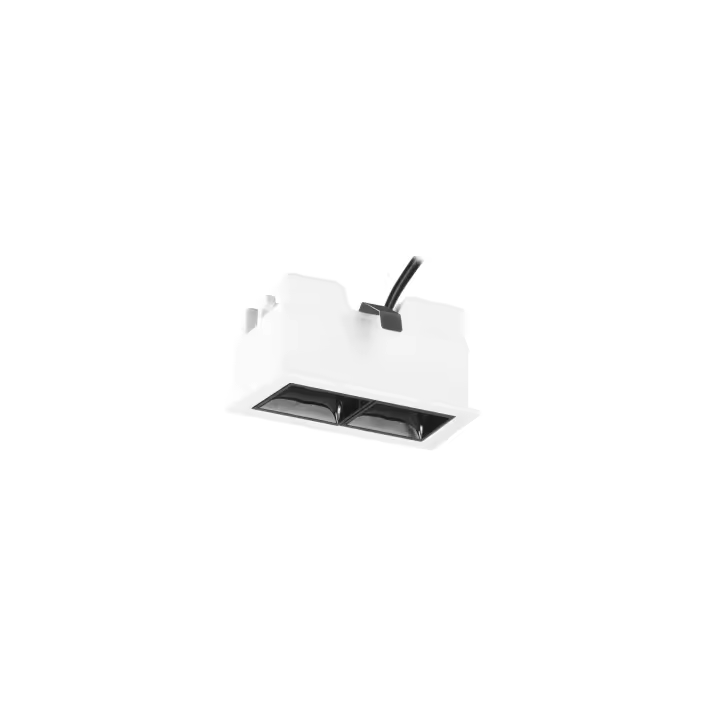 FORLIGHT Jim - Downlight Empotrable de Techo LED Doble Rectangular Luz Cálida 3000K de Aluminio Color Blanco 75x44mm - 1