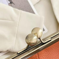 Bolso De Hombro Pequeño Para Mujer Elegante De PU Cuero Suave Lujo Diseñador Clip Clutch Retro Bolso De Mano Y Cruzado Con Cierre De Cremallera - details 22
