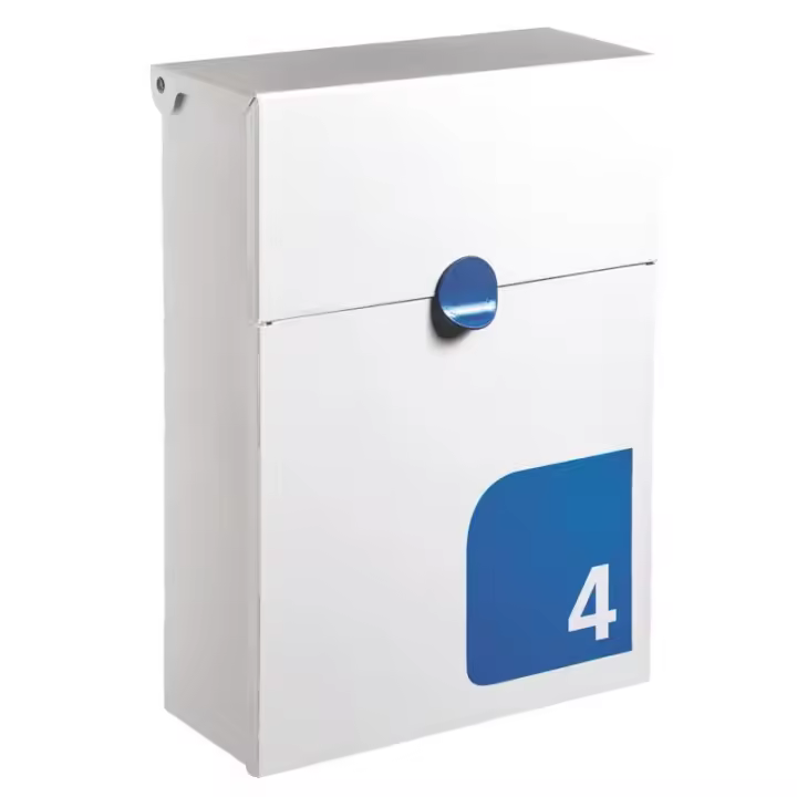 ARREGUI Tondo M Buzón Exterior de Acero Tamaño M (Correo DIN A4 y Revistas) | Buzón de Pared Mediano | con Cerradura Tapada | Antilluvia | con Nº de Vivienda Personalizable - 1