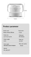 Difusor aromático sin BPA 400ml Mountain View aceite esencial aromaterapia difusor con Humidificador de lámparas LED de color cálido - details 8