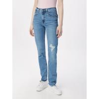 Levi's 724 High-Rise Slim Straight Stellar Stretch - Pantalones vaqueros Levis para mujer con roto o desgarro en pierna izquierda - details 0