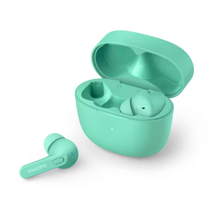 PHILIPS TAT2206GR/00 Auriculares inalámbricos Color Verde, Bluetooth, con estuche de carga de Hasta 18 horas de reproducción, IPX4 - 1