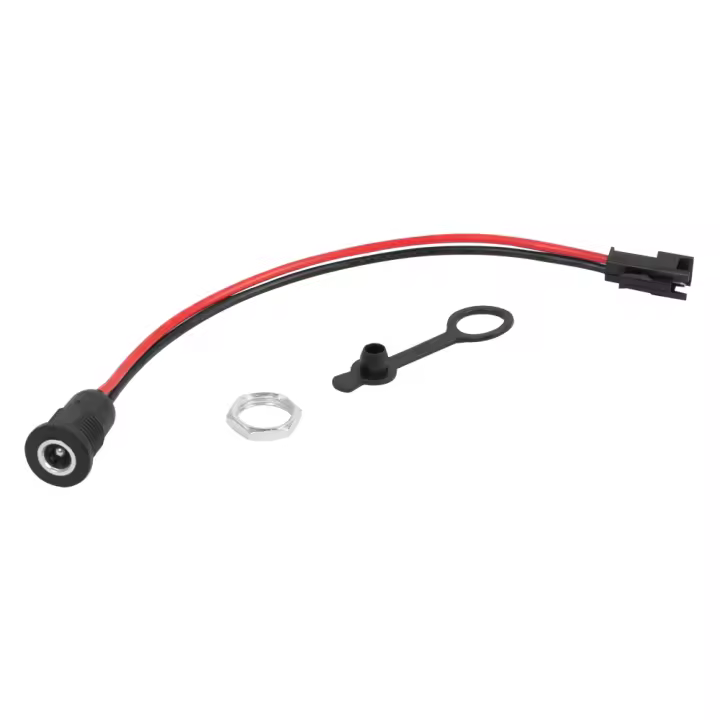 1PC Jack De Poder DC 5.5 X 2.1mm Femenino Panel Montado Con Cable JST SM Macho De 2 Pin Para Scooter Eléctrico - 1