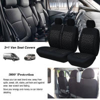 Cubiertas De Asiento Universal 2+1 De 4mm Para Camión Y Vans Compatible Con Ford Transit Fiat Ducato Citroen Relay Fundas De Silla De Coche De Espuma Ajustables Para La Mayoría De Los Modelos - details 0