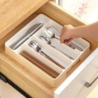 Organizador De Cocina Ecológico Para Cuchillos Cucharas Y Tenedores Divisor De Cajones De Armario Moderno 4/5 Grid - details 0