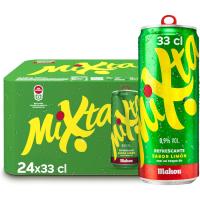 Mahou Mixta, Pack de 24 Latas x 33 cl, Combinación de Cerveza Mahou 5 Estrellas Con Limón, Sabor Ligero y Refrescante, 0,9% de Alcohol - details 0