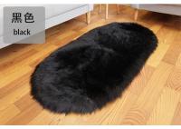 Alfombra De Faux Pelo Grande Ovalada Artificial Cabello Largo Tapete Suave De Lana Blanca Para Dormitorio Y Sala De Estar Estilo Moderno Decorativo - details 14