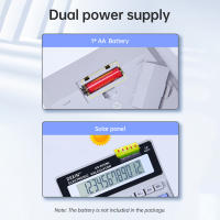 Calculadora De Escritorio 12 Dígitos Pantalla LCD Solar Y Batería Botones Grandes Calculadora Contable Con Fondo Antideslizante Para El Hogar - details 3