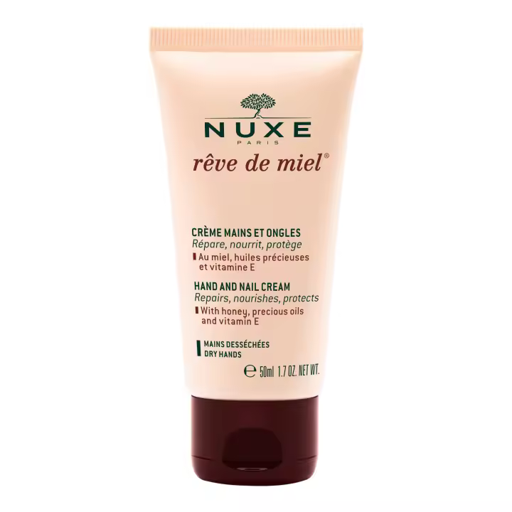 Nuxe Crema De Manos Miel 50ml - Crema de manos y uñas sedosa y no grasa - Reparador de manos secas - 1