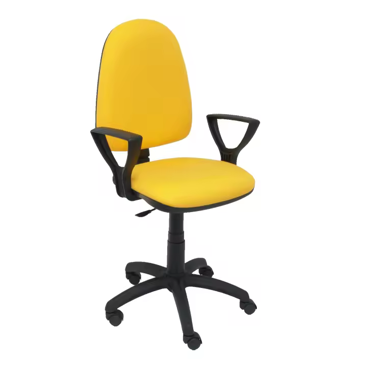 Silla de Oficina Ergonómica Piqueras Y Crespo con Brazos y Tejido BALI Amarillo - 1