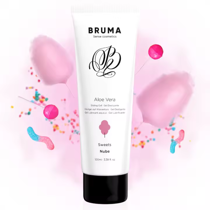 GEL DESLIZANTE CON ALOE VERA DIFERENTES SABORES 100 ML - SABORES A NUBE - TARTA AMERICANA - NATURAL - PIÑA COLADA - EFECTO CALOR SATIVA - CHICLE - 1