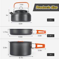 Juego De Cocina Para Camping LISM Para 2-3 Personas Sello Antigoteado Con Vaso De Té Aluminio Plegable Para Picnic Al Aire Libre - details 4
