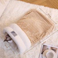 Bolsa De Dormir Para Gatos Invierno Grueso Y Suave Nido Caliente Para Perros Y Gatos Jóvenes Funda De Almohada De Mascota Semi-Abierta - details 0