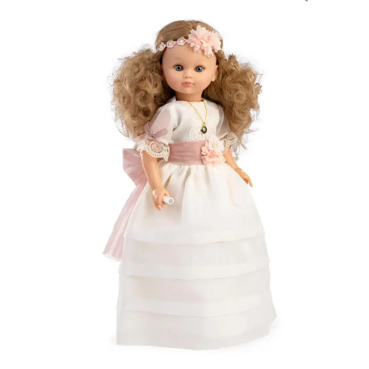 Muñecas Berbesa, muñeca de comunión Fany lazada rosa para niñas, el regalo perfecto 4616V Muñecas para niñas muñecas juguetes para niñas muñecas recien nacidas - 1