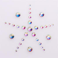 1440Pcs Cristales De Vidrio AB Para Arte De Uñas DIY Tamaños Mixtos Adhesivo Negro Rhinestones Redondos Para Decoración De Uñas - details 15