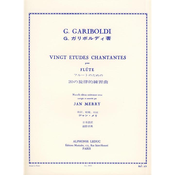 GARIBOLDI G.-Estudios Cantados (20) Op.88 para Flauta (Merry)