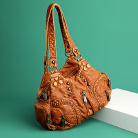 Bolso De Hombro Vintage Yogodlns Para Mujer En Cuero PU Suave Gran Capacidad Bolso De Mano Moda Con Manija De Color Stitching - details 18