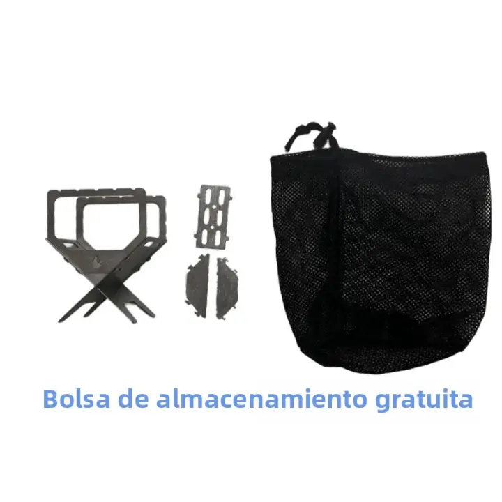 Mini Estufa De Camping De Aleación De Titanio Plegable Portátil Aromaterapia Soporte Para Incienso Y Madera Multifuncional - 1