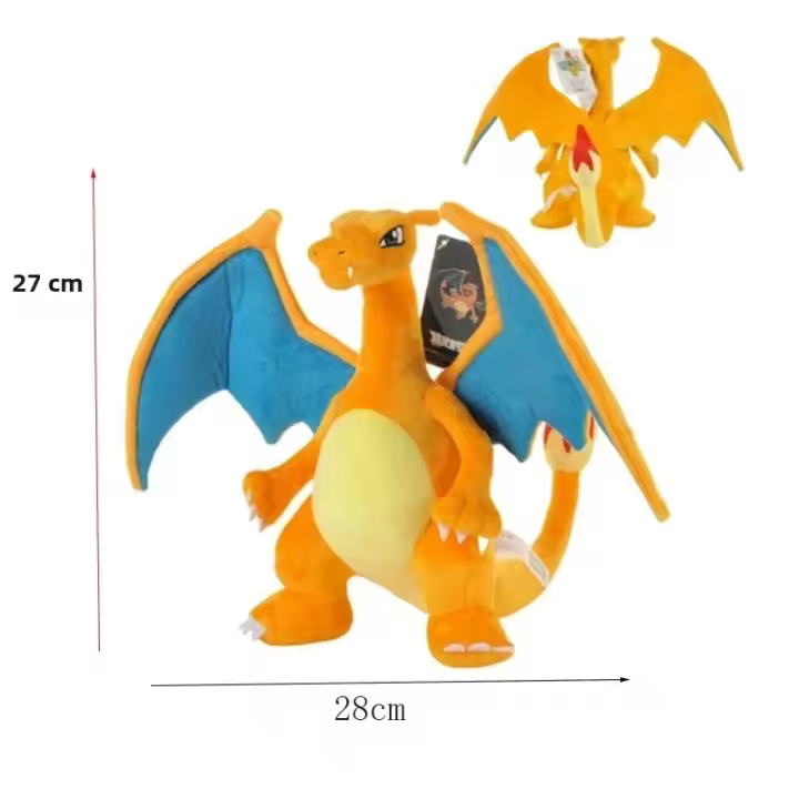 Muñeco De Peluche Suave Mega Charizard X Y Anime Kawaii Shiny Gigantamax Rayquaza Figura De Anime Peluche Cuidado Para Edad 3+ Unisex - 1