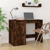 vidaXL Escritorio madera contrachapada color 100x49x75 cm en color Roble Sonoma/Marrón roble/Negro y más | estructura resistente ideal para salón dormitorio o estudio - details 4