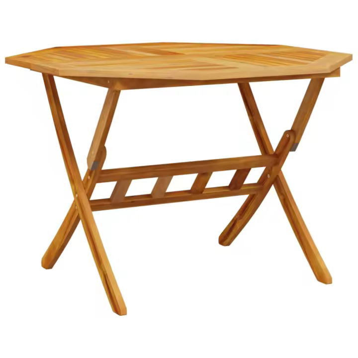 Mesa de Jardín plegable Madera de Acacia Ø 110x75 cm - 1