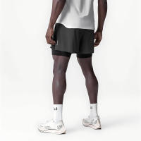 Shorts De Fitness Deportivos Para Hombres Secado Rápido Doble Capa Pantalones De Baloncesto Casual Moda Verano Running Outdoor - details 20