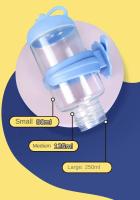 Botella De Agua Para Hamster Accesorios Para Animales Pequeños Plástico Fuente De Bebida Con Cabeza Y Tubo Para Beber Automático Tamaños 80ml 125ml 250ml - details 5