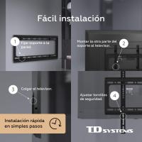 Soporte de TV pared fijo de bajo perfil para pantallas de 32 a 55 pulgadas. VESA máximo de 400 x 400 mm - TD Systems P30X25F44 - details 3