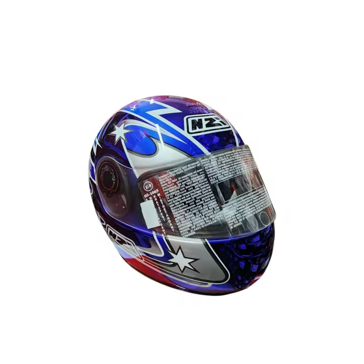 Casco integral Fibra de Vidrio NZI Razer 3 CA - Azul gris - 1