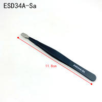 Set De 9 Pinzas De Acero Inoxidable Antiestáticas ESD Herramientas De Mantenimiento Precision Industrial Curvas Y Rectas Para Reparación - details 12