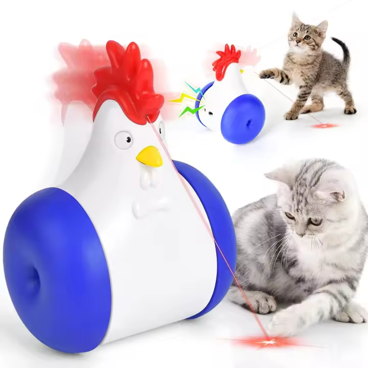 Juguete láser interactivo para gatos de interior, juguete láser automático para gatos, puntero láser recargable por USB, juguete para gatos con infrarrojos para interiores o exteriores - 1
