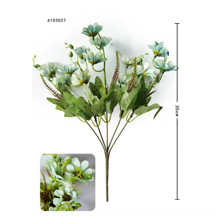Poenia Arte Floral - Flores y Plantas Artificiales - Ramo Floral Decorativo 35cm (3pcs) - 1