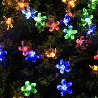 Luz De Cadena Solar De Faeira Sakura Con Flores De Cerezo LED 5/7/12/22M Para Decoración De Jardín Boda Fiesta Navidad Al Aire Libre - details 4