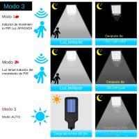 Lámpara De Seguridad Solar Exterior Con Sensor De Movimiento LED Impermeable 3 Modos De Iluminación Para Jardín Patio - details 3