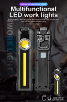 Linterna LED De Banda Larga COB Magnética Recargable USB Con 4 Modos De Iluminación Torcha De Emergencia Lámpara De Reparación Con Gancho - details 0
