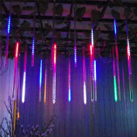 Luces De Hidrau Meteorito LED Para Decoración De Año Nuevo Y Navidad 30/50cm 10 Tubos Lámparas De Calle Para Árbol Y Exterior - details 2