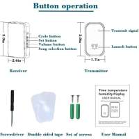Timbre inalámbrico, no requiere Pilas IP45, resistant to Agua, Kit de timbre electrónico, 38 melodías a 4 niveles de volumen - details 3