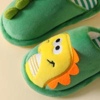 Alfombrillas De Invierno Para Niños Con Diseño De Dinosaurio Antideslizantes Y Cómodas Zapatillas De Algodón Para Interior Unisex Tallas Para Edades 1-12 Años - details 4